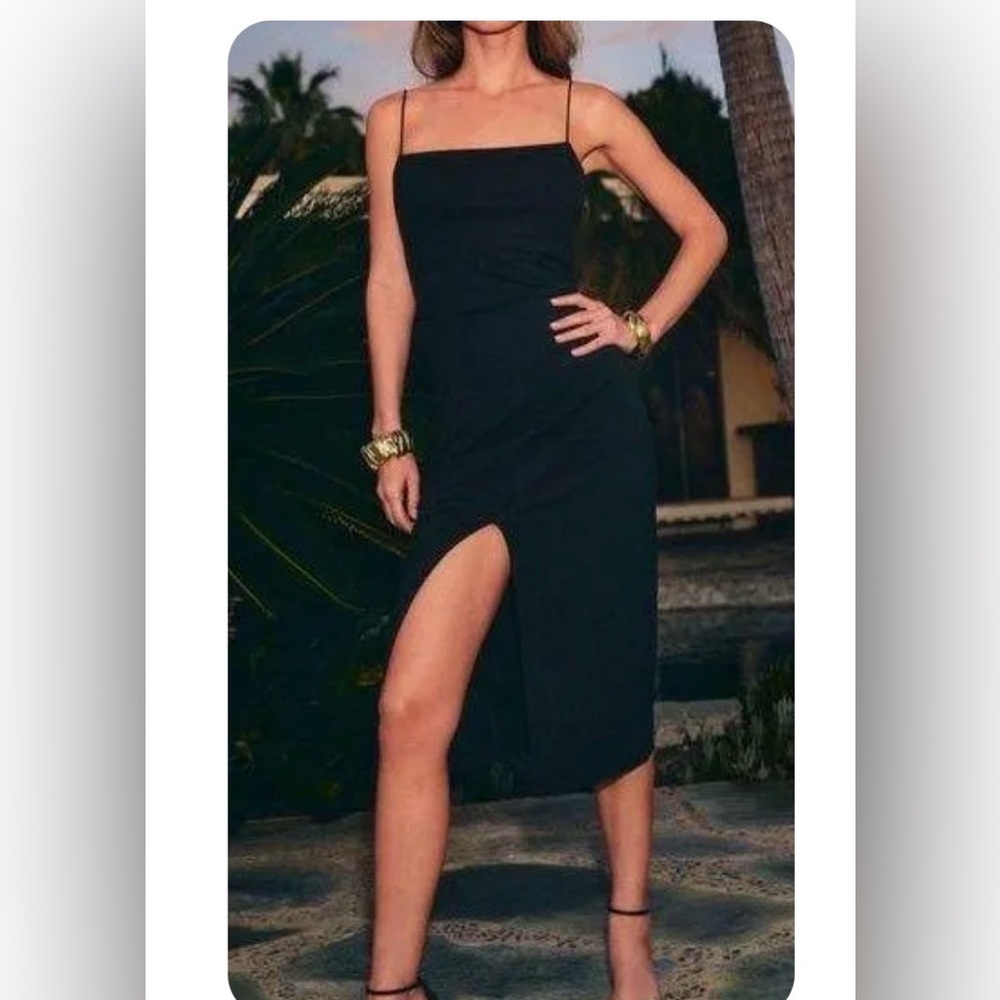 NWOT Reformation Pavia Knit Dress in Black